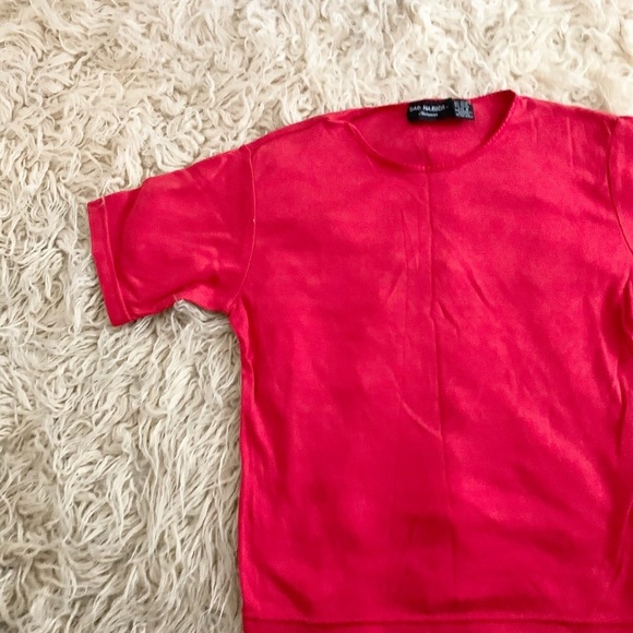 Sag Harbor | Red Short Sleeve Medium Shirt Top Vintage - Picture 5 of 8